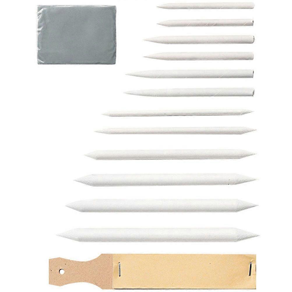 Practical Sketching Set with 14pcs Blending Stumps Wiping Pen Smudge Tool for Art Supplies Assorted