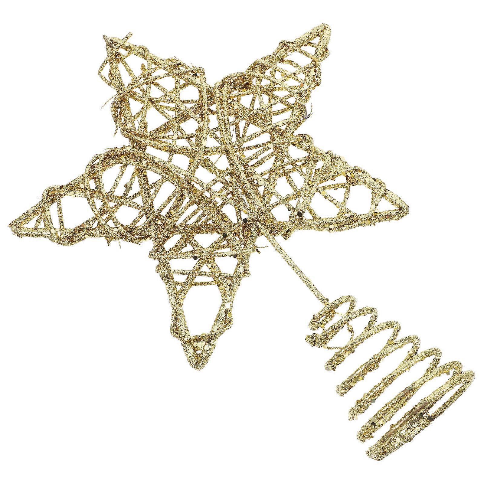 Wrought Iron Designed Treetop Star Ornament For Families In Sparkling Finish 10.4X7.9X2.4in 1Pack