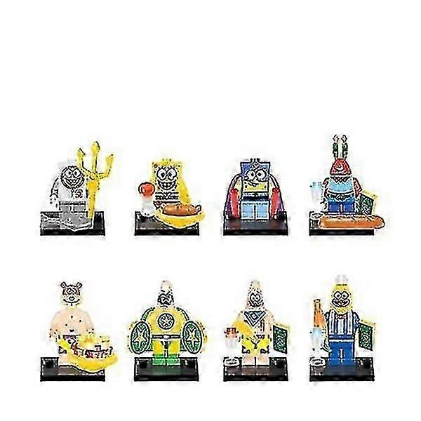 SpongeBob SquarePants Mini Figure Set - Buildable Bikini Bottom Character Blocks