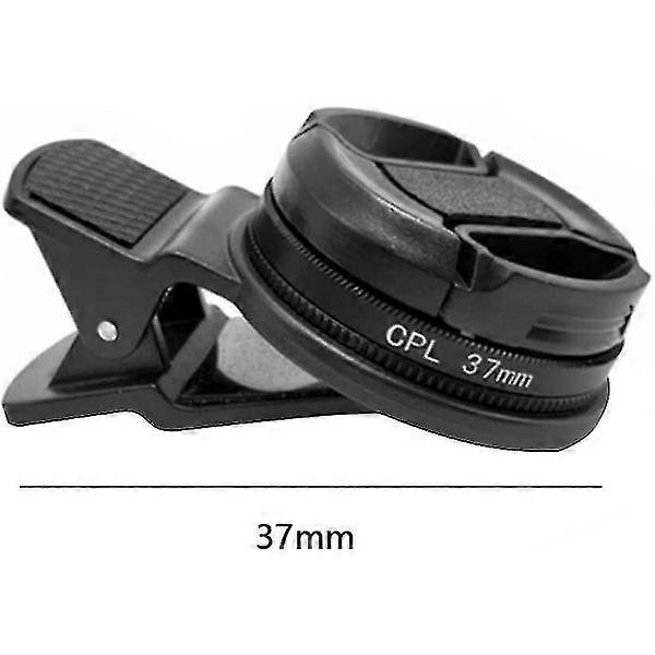 Phone Camera Cpl Lens Filter, Professional 37mm Cell Phone Circular Polarizer Lens Filter With Clip For Iphone