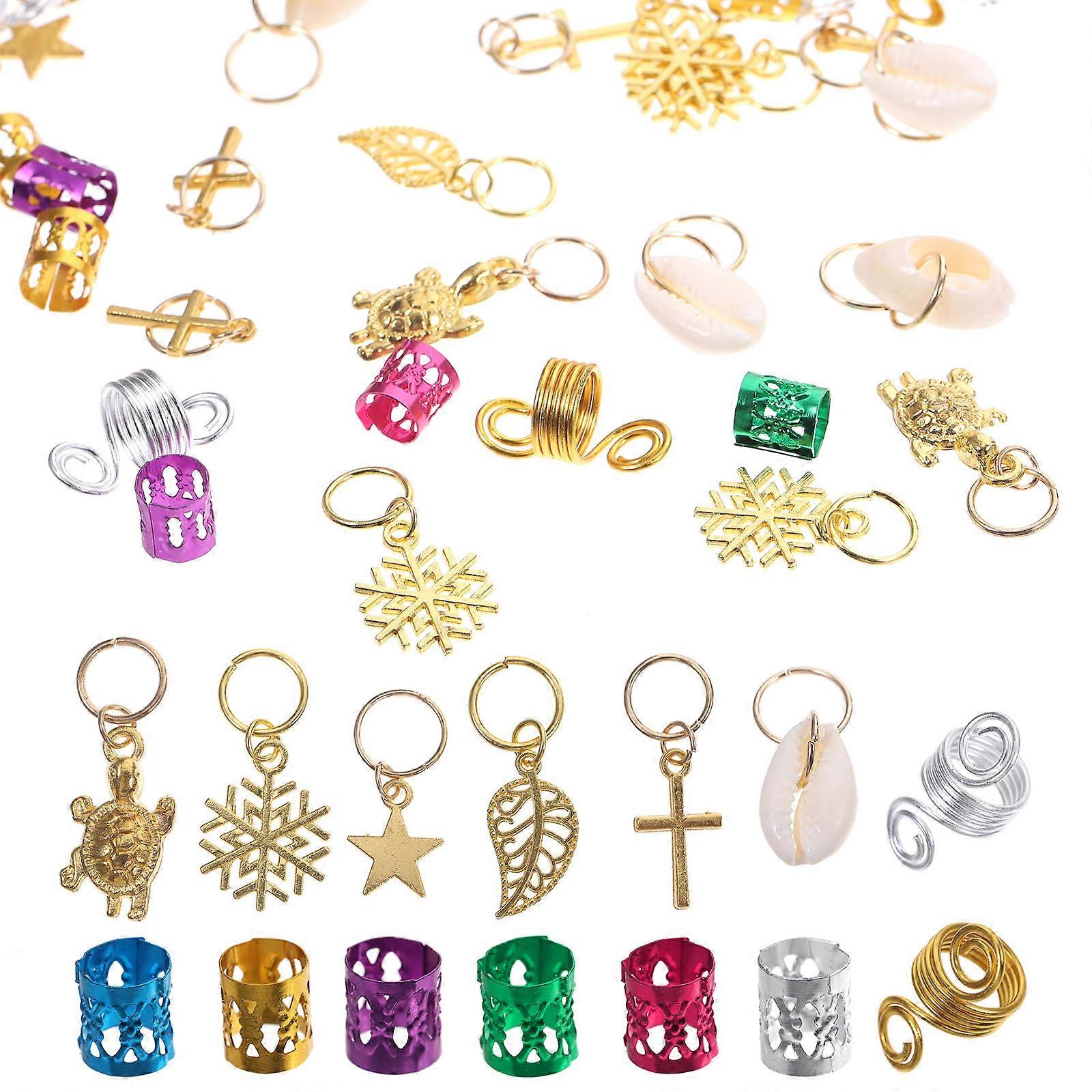 三つ編みとドレッドヘア用の 150 個のヘアビーズ – パーティーやファッションイベントでの女性用ヘアジュエリーの装飾チャーム