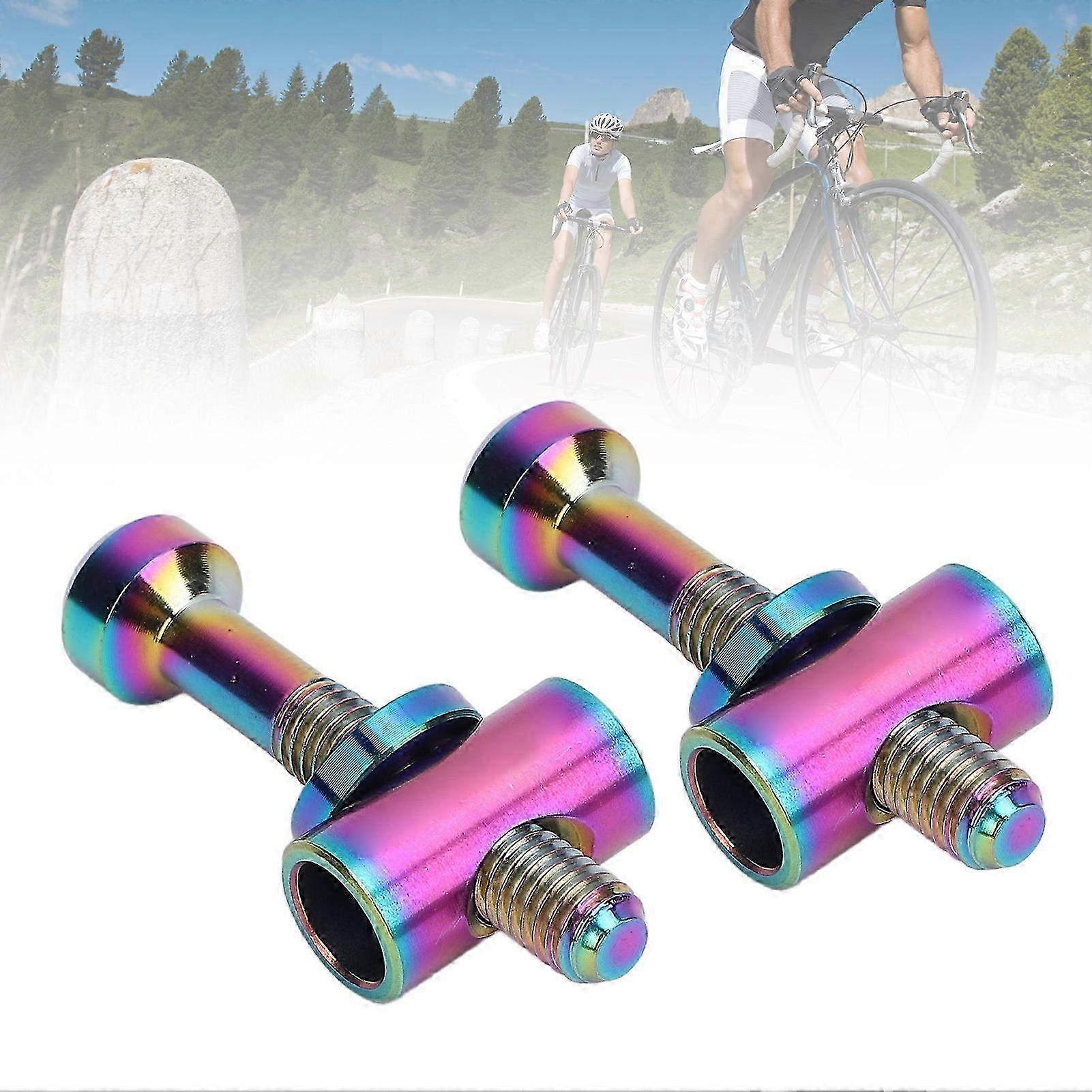 2kpl Ti Alloy pyörän satulatolppa kiinteät ruuvit M5x30mm - värikkäät vaihtopultit pyöräilyyn, tee-se-itse-projekteihin ja pyörän huoltoon