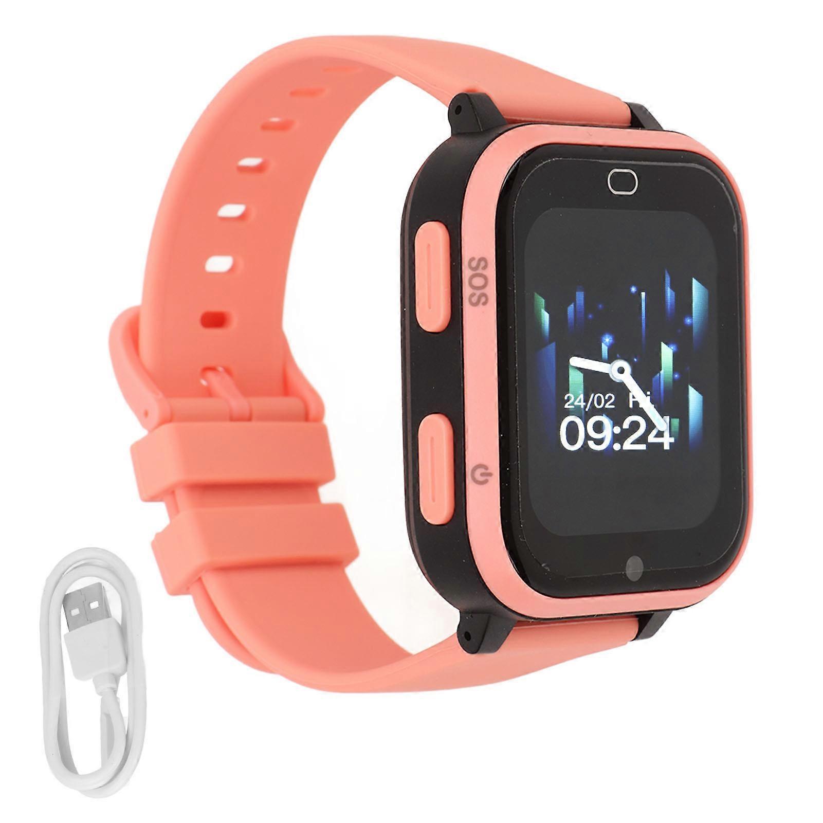 4G Kids Smart Watch Video Call Function Waterproof Touch Screen GPS Smartwatch with Camera Pink