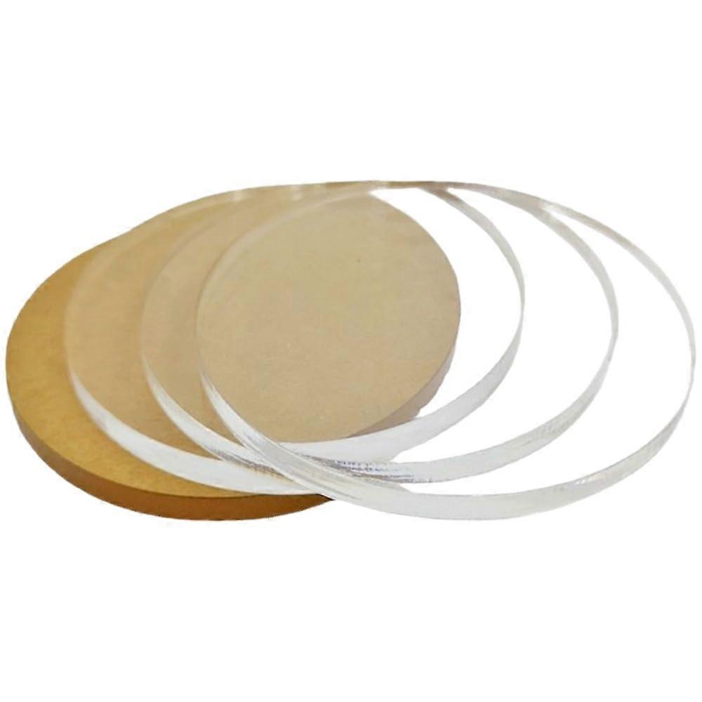 Hard Transparent Acrylic Round Glass Panel - 5 mm Thick, 160 mm Diameter, Durable, Lightweight, Ideal for DIY Projects