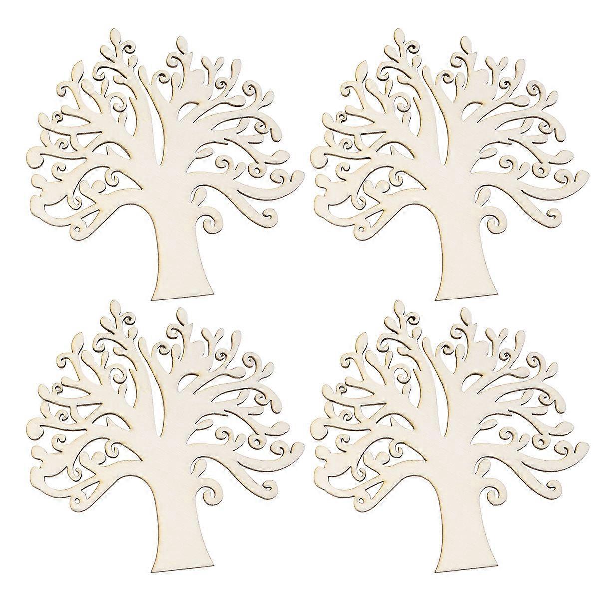 Beige Wood Slice Tree Decoration for Craft Use 10Pcs Collection