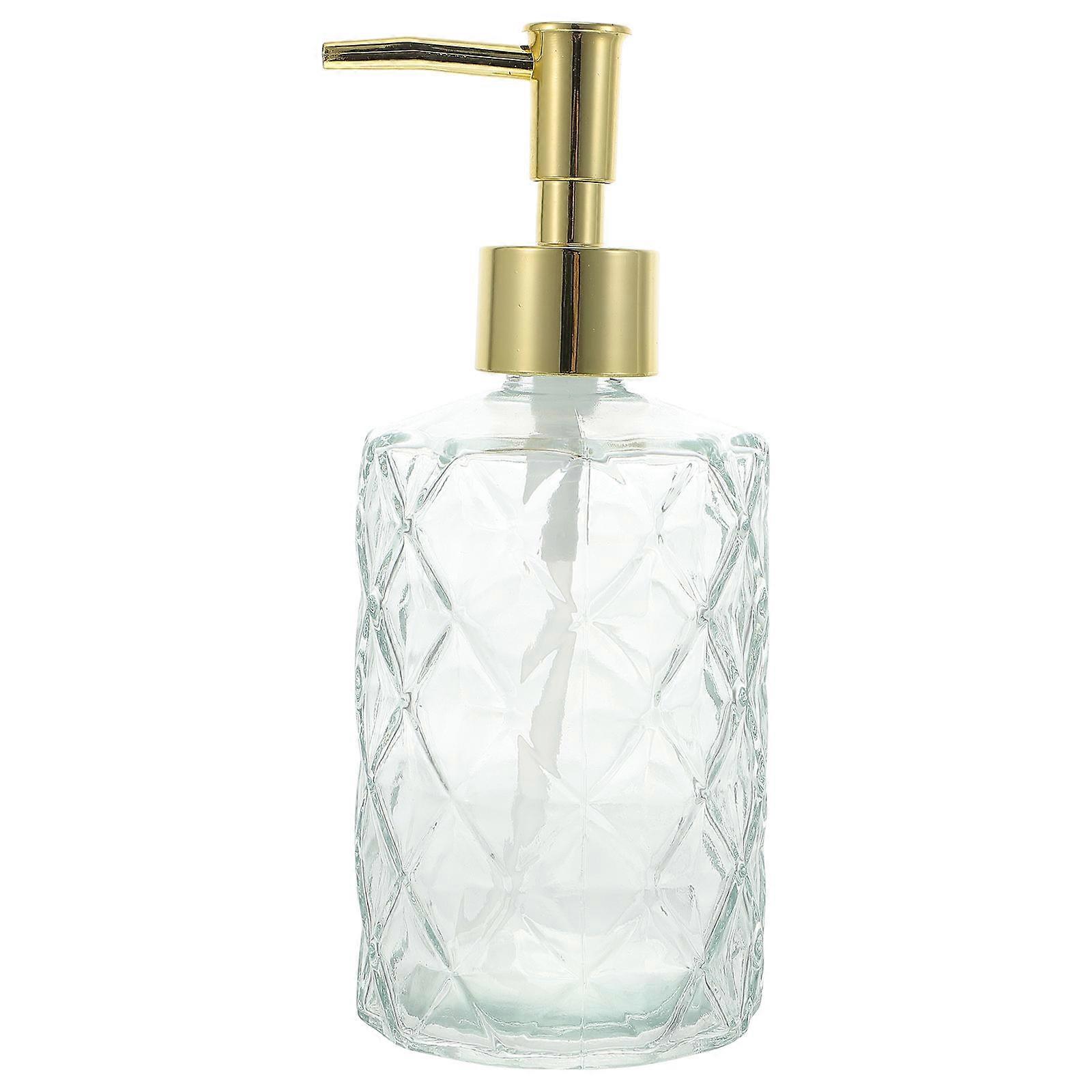Transparent Glass Soap Dispenser Bottle for Home with Modern Style 400ml