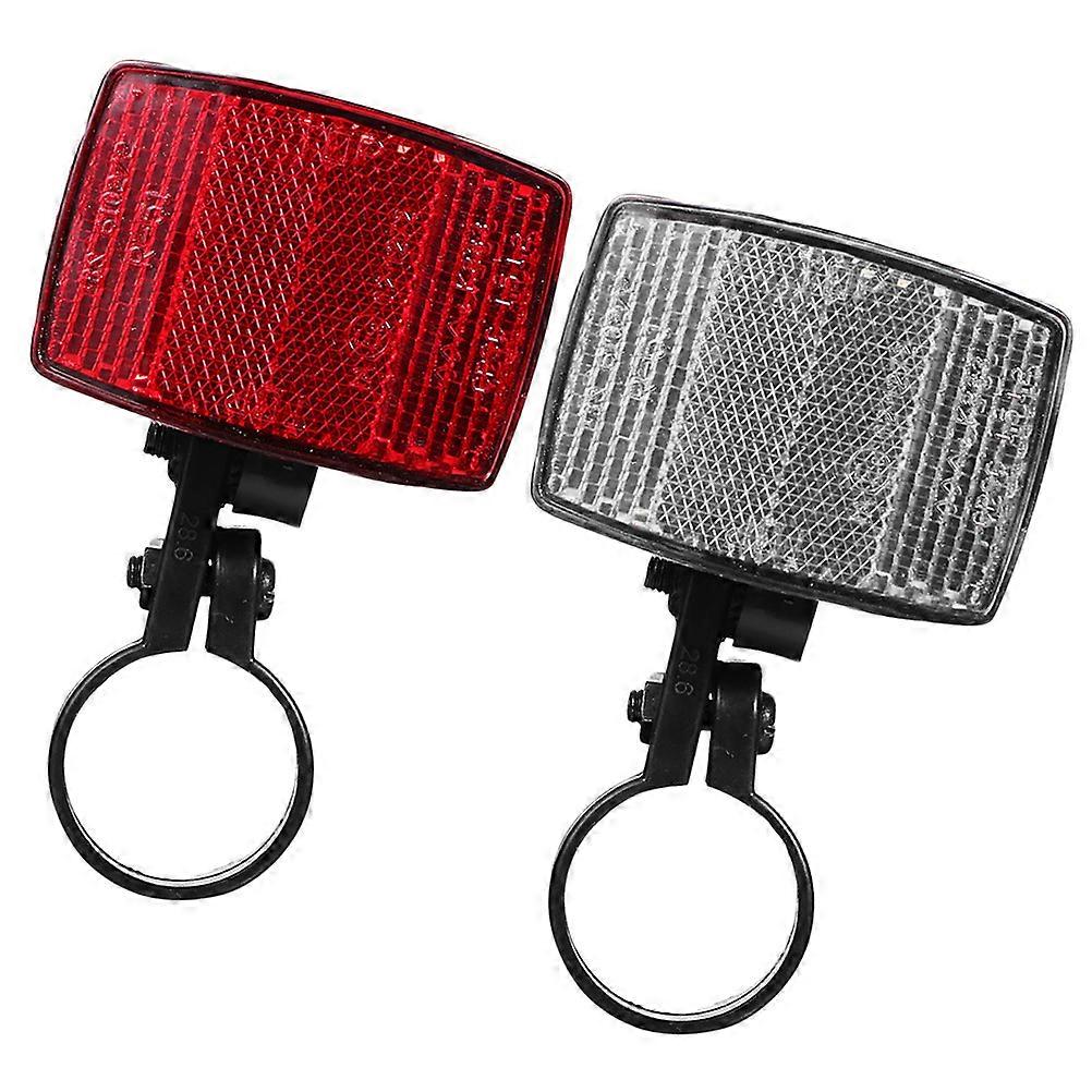 Bike Safety Reflector Lights with High Reflectivity for Night Ride 2Pcs Plastic Assorted Color