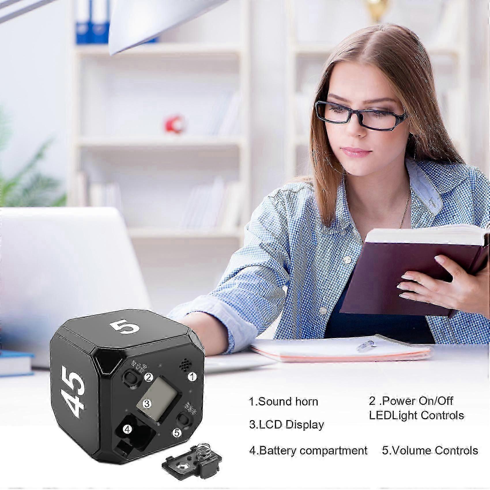 Cube-timer Kitchen Timer Gravity Sensor Flip Meditation Timer ...