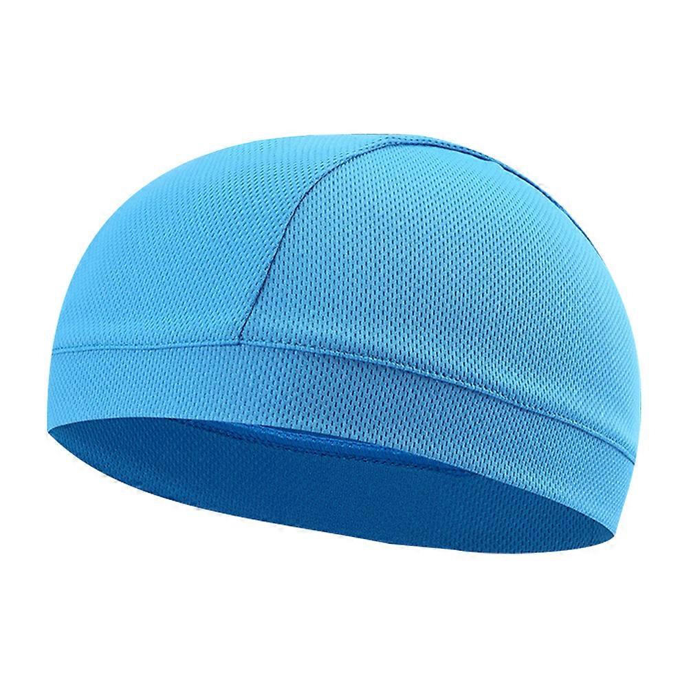 It sounds like you're describing a product listing for a **breathable, quick drying running cap** in **sky blue**. Here's a refined version of your