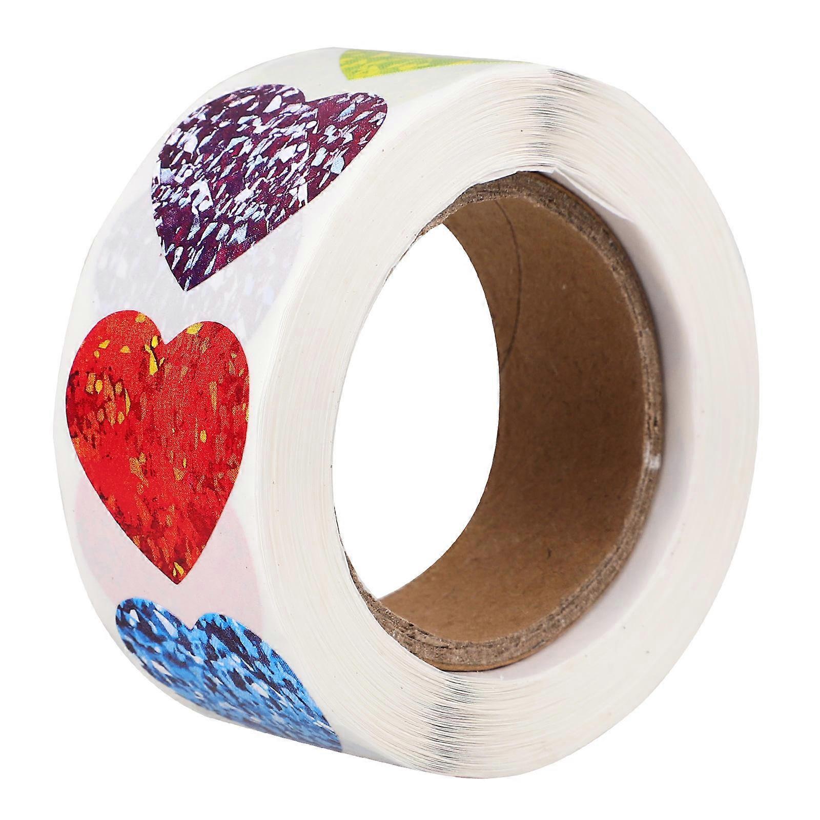 Self Adhesive Heart Stickers for Valentine's Day, Weddings & Crafting Sealing Labels for Envelopes & Wrapping with Personal Touch
