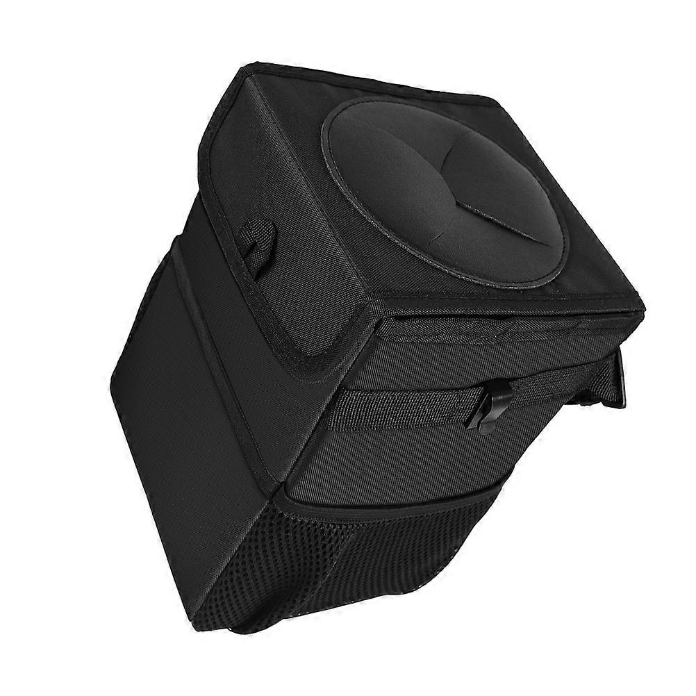 Compact Multi Function Car Trash Can, Durable Vehicle Mounted Bin for Waste, Groceries, and Emergency Gear Organization