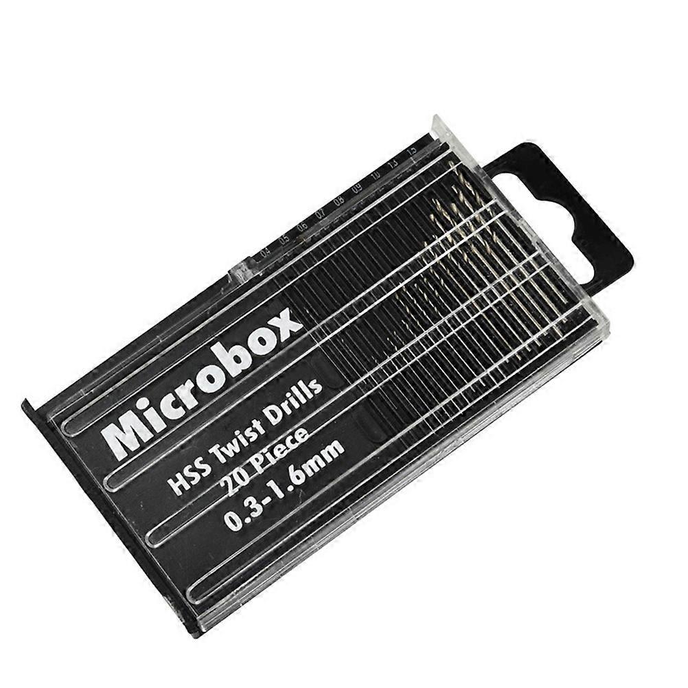 Drill Bit Set For Metal 20Pcs Round Shank For Stationary Machines Accurate Size For Enhanced Performance