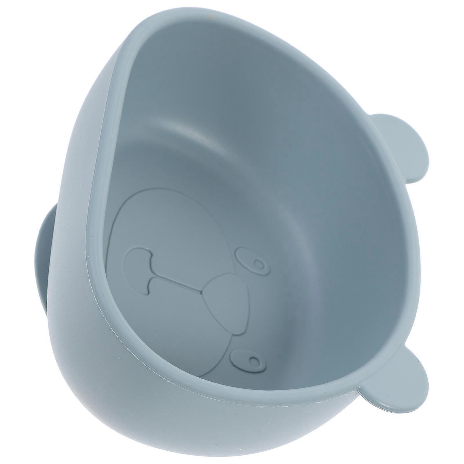 Silicone Suction Bowl with Bear Pattern Food Grade Training Tableware for Safe Self Feeding, Durable and Practical Mealtime Solution for Kids