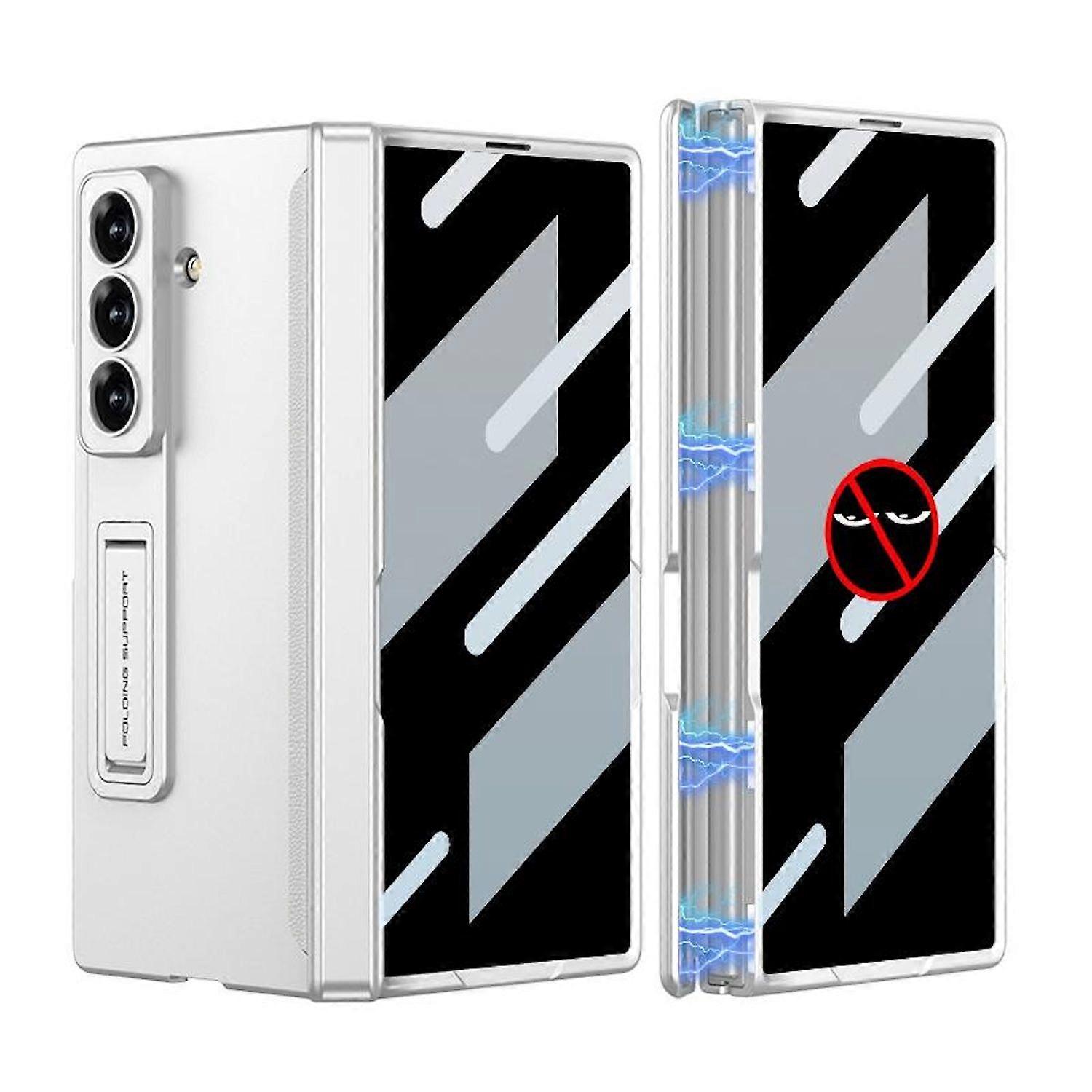For Samsung Galaxy Z Fold7 5G Built-in Privacy Film Case Silver