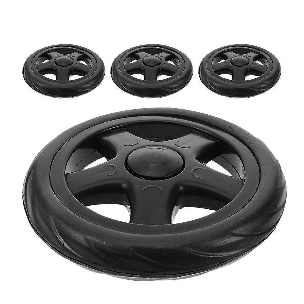 Worgeous 4pcs Plastic Wheels for Shopping Carts Trolleys and Utility Carts Replacement Grocery Cart Wheels Foldable Trolley Wheels