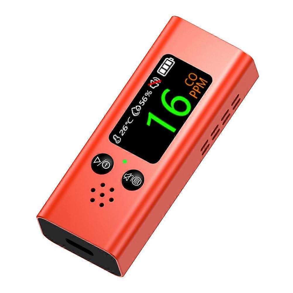 Air Quality Tester 3-In-1 CO Temperature Humidity Monitor With TFT Display Handheld Compact