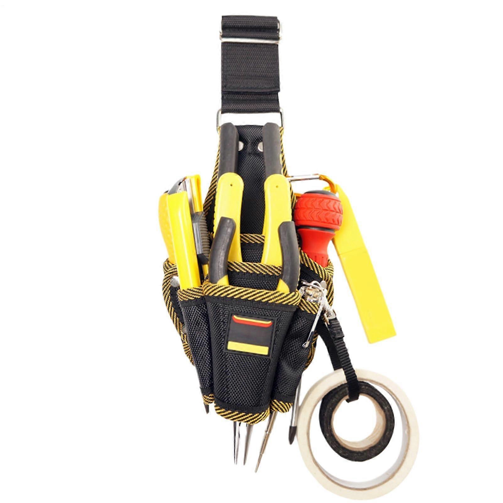 Roll-Up Tool Bag - Rollable Mini Canvas Tool Bag with Zipper for Electricians and Plumbers