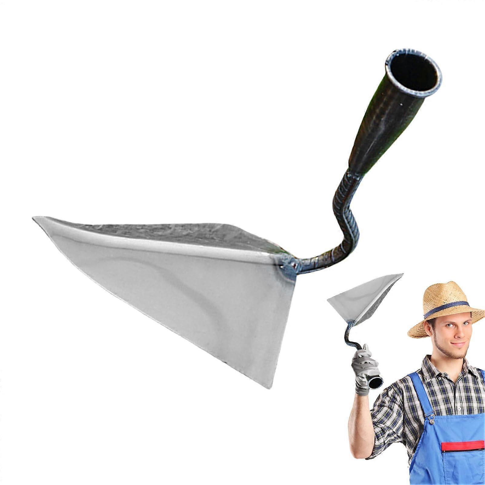 Garden Hoe for Weeding Carbon Steel Manual Tool for Weed Removal and Digging Triangular NonSlip MultiPurpose Hoe for Soil Preparation Large