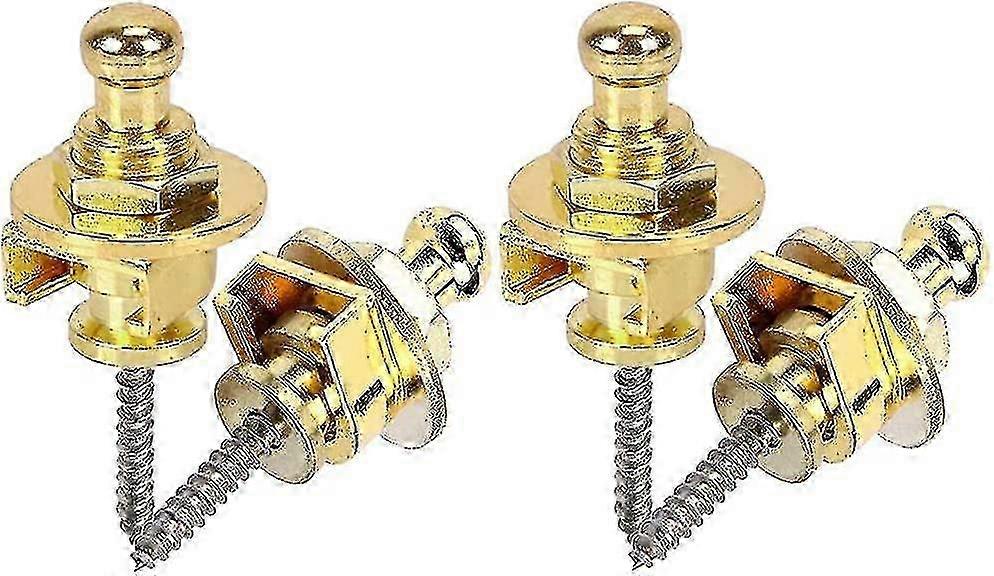 Set di 4 lucchetti in argento per tracolle per chitarra, compatibili con chitarre acustiche, elettriche e ukulele