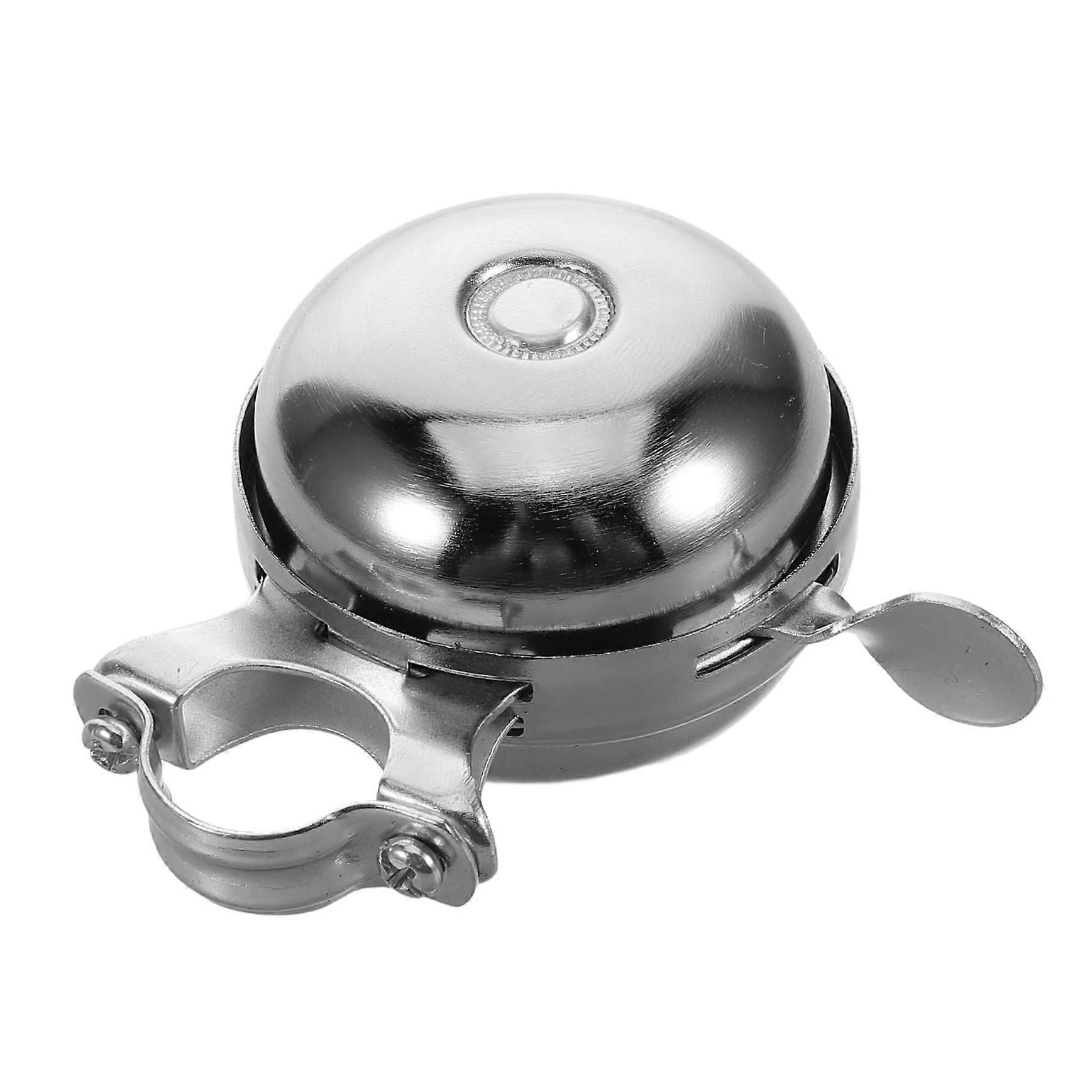 Retro Bicycle Bell Loud Clear Sound Easy Handlebar Mount for Road Mountain City Bikes Silver