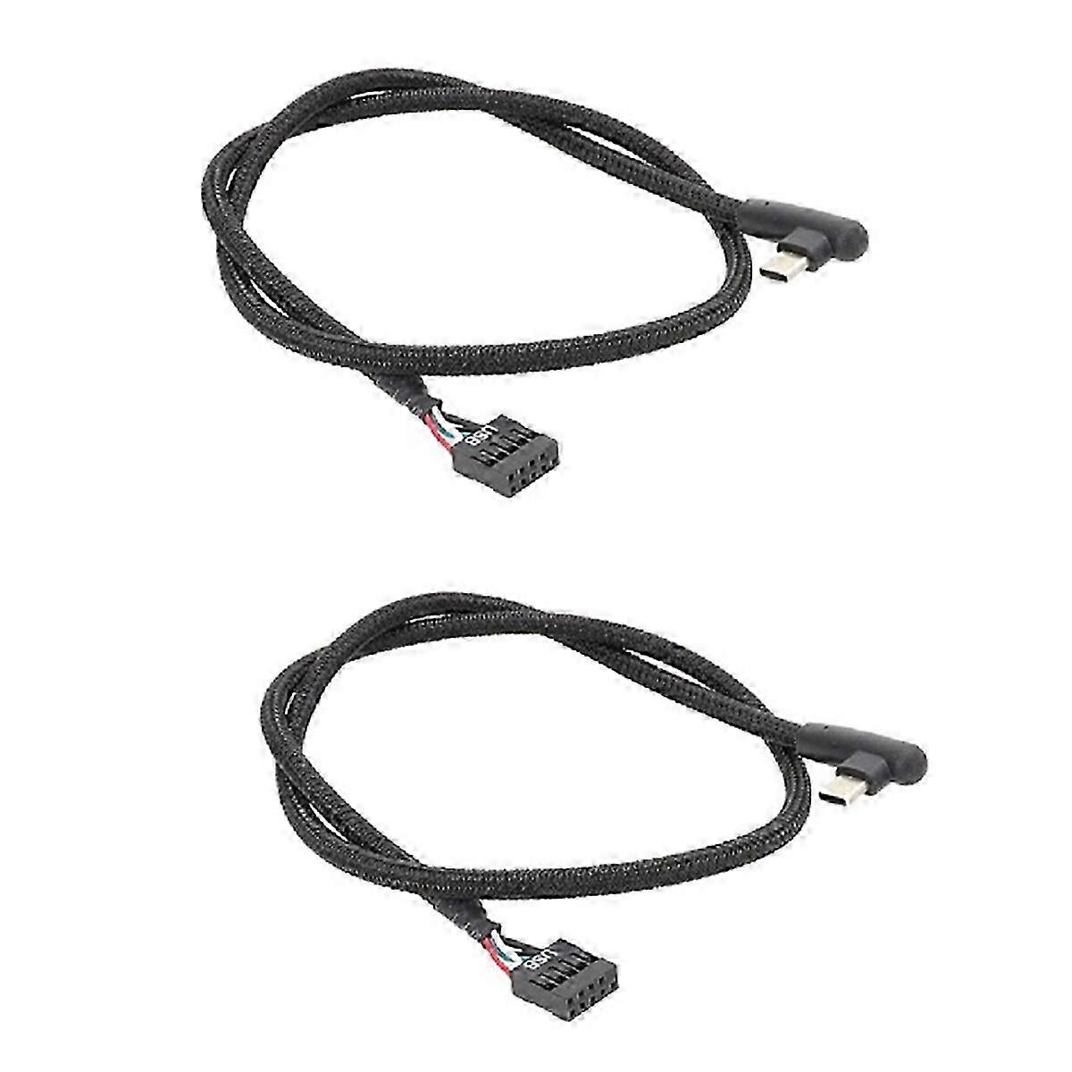 USB 9Pin to Type C Cable suitable for Computer Motherboard Anti Shielding Mesh Line Enhances Stability and Sp