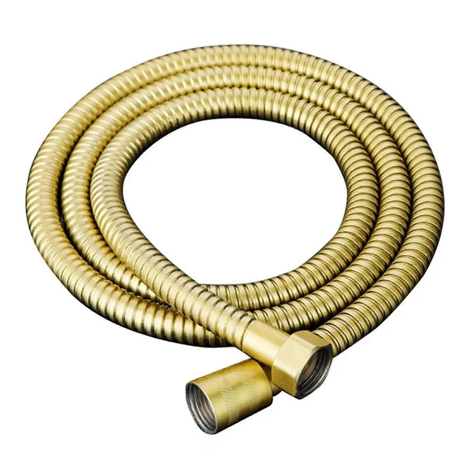 1.5/2m Stainless Steel Shower Hose  Pressure Replacement Spray Encryption Pipe Gold