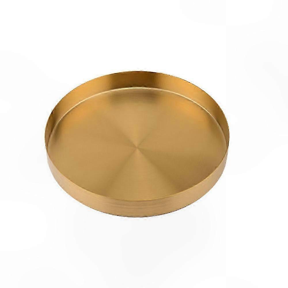 Round Storage Tray with Straight Edge, 20cm Size for Home and Office Organization