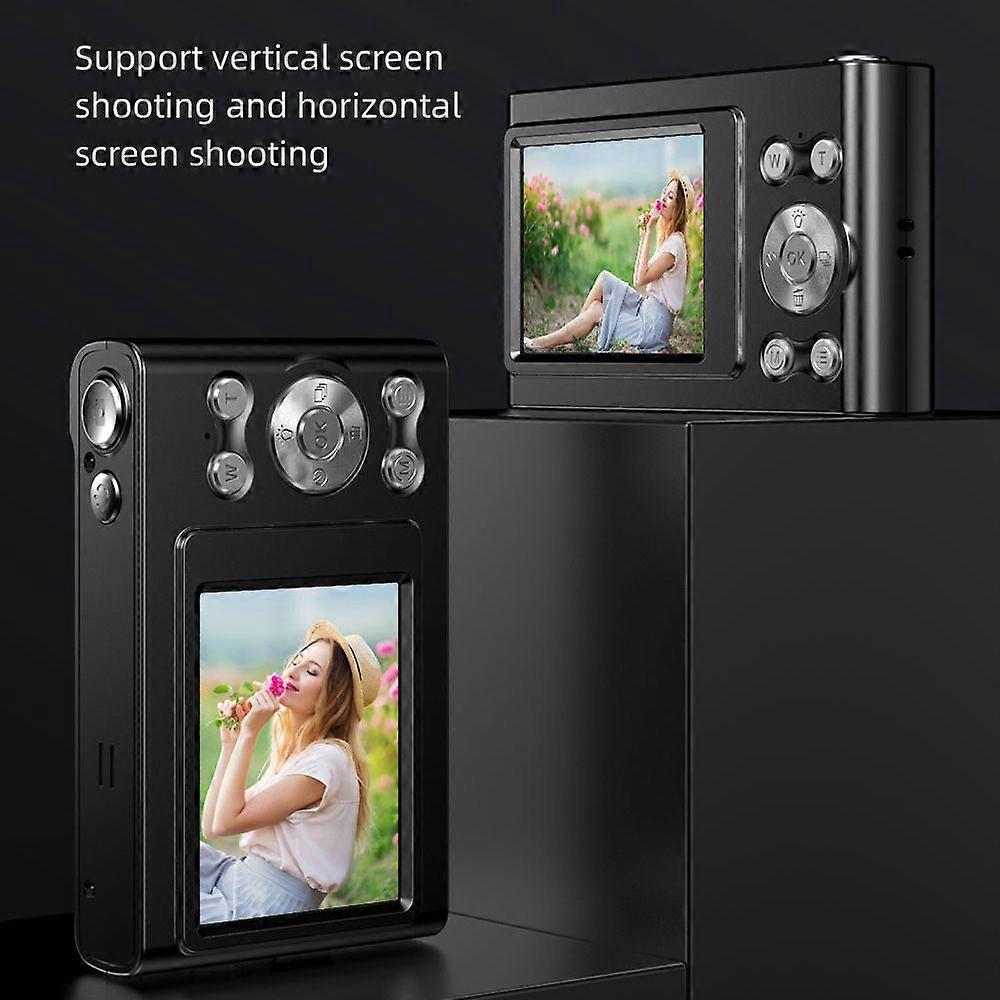 Andoer 4K Digital Camera Video Camcorder 48MP 2.4 Inch IPS Screen Auto Focus 16X Digital Zoom Anti-shake Face Detect Smile Capture Built-in Flash & Ba