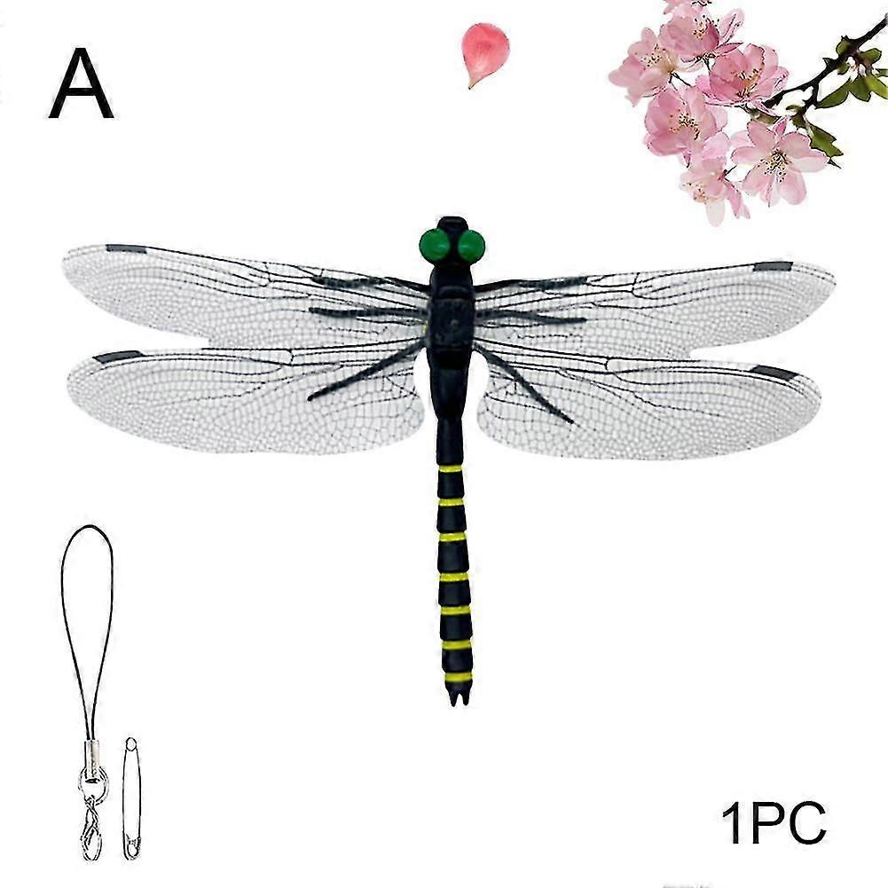 1-10x Realistic Dragonfly Mosquito Repellent Ornament - Outdoor Decor Simulation Dragonfly Model