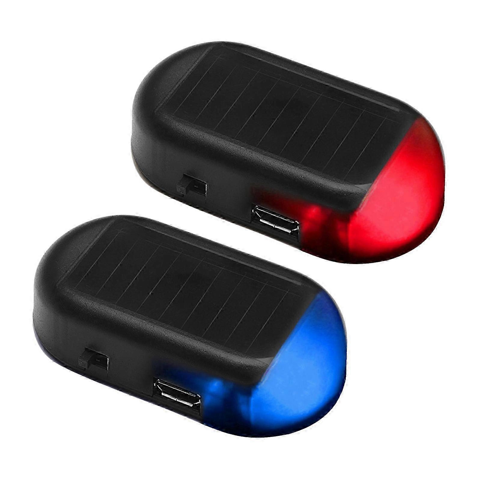 Solar-Powered Car Anti-Theft Alarm with LED Flashing Lights for Most Vehicles