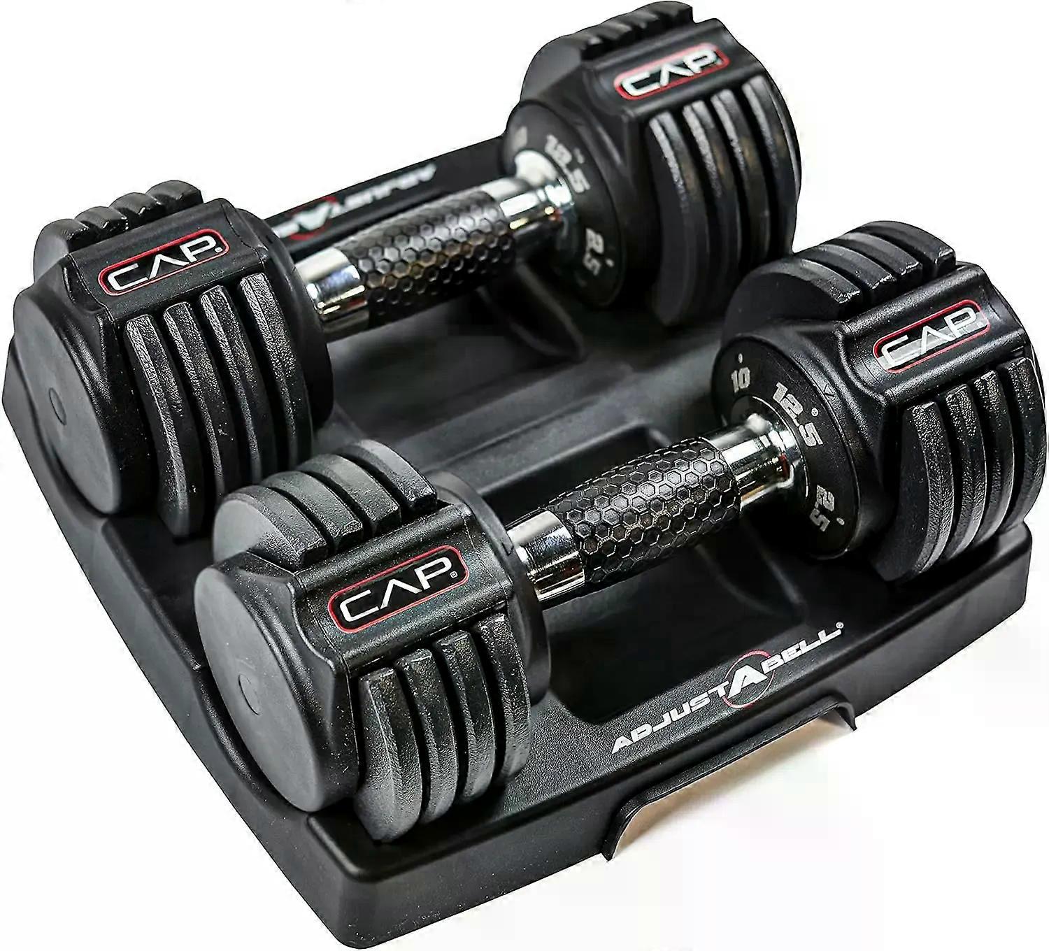 Adjustable Round Dumbbell Weights Pairs 125 lb Single Weight Options