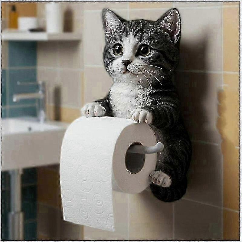 Wall Mounted Bathroom Paper Roll Dispenser for Cats