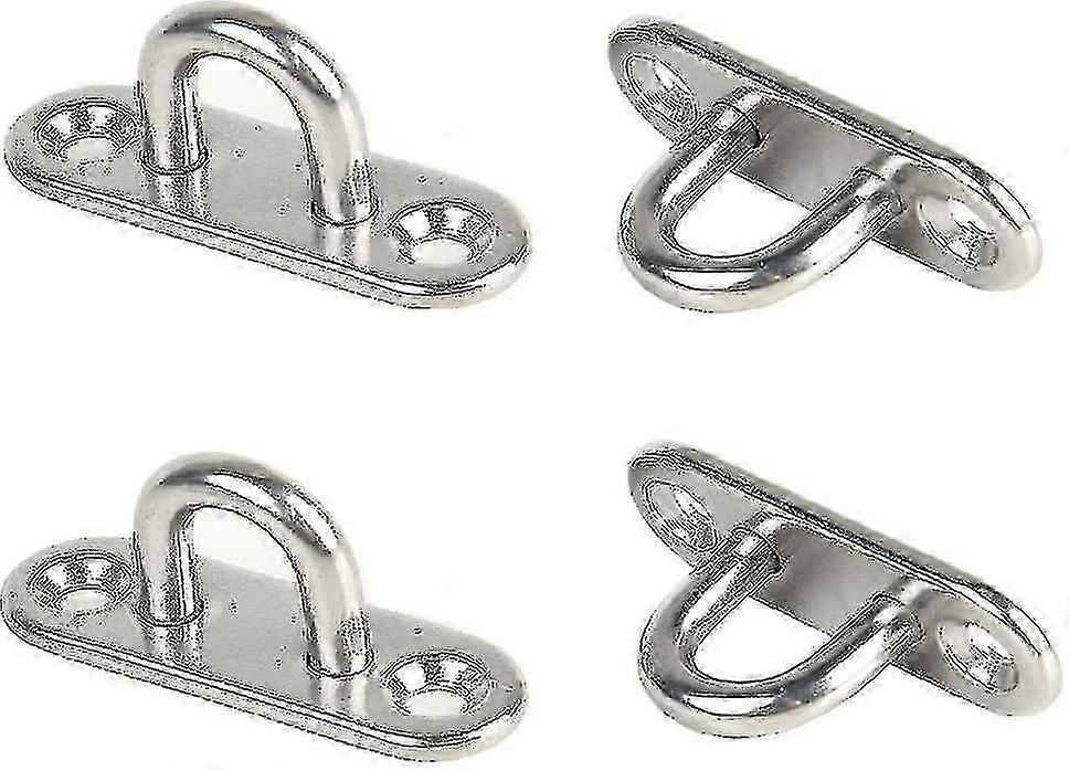 ステンレススチール製アイプレート4枚、5mmステンレススチール製デッキプレート/取り付けフック/アイプレート