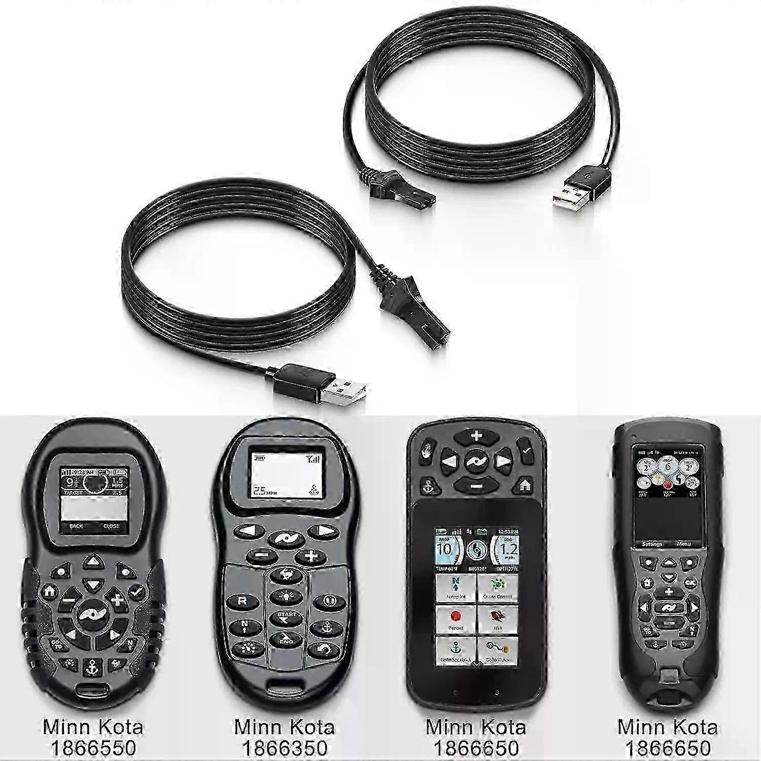 Minn Kota 1866460 i-Pilot Link Charging Cable for i-Pilot Link All Rechargeable Trolling Motors Remotes Bluetooth & Legacy 2 PCS