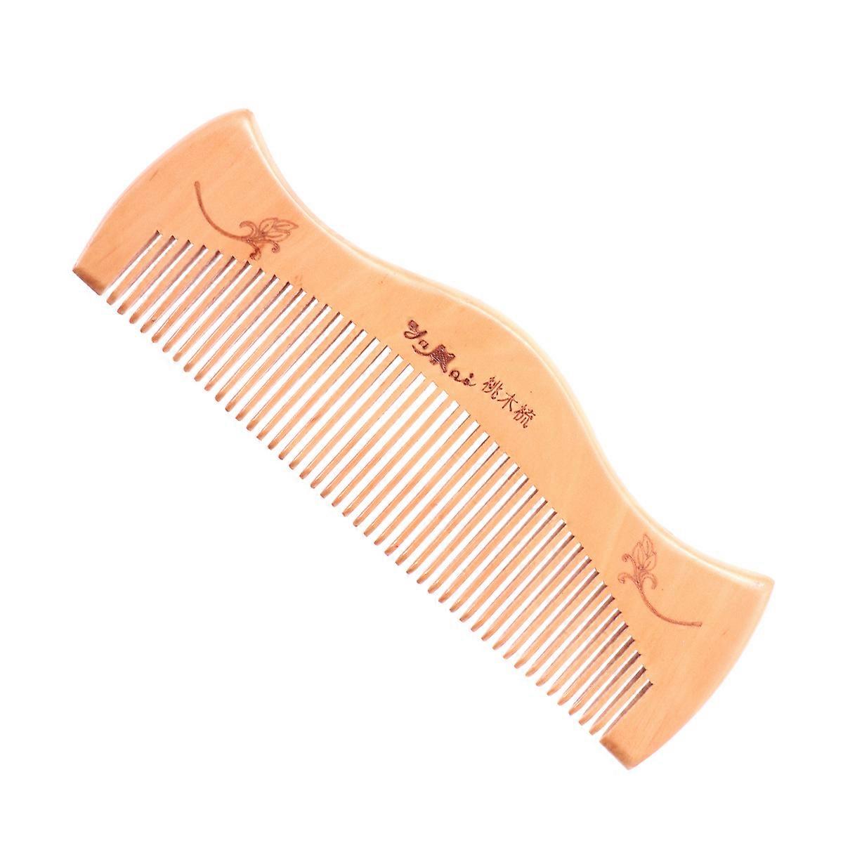 Wooden Comb Peach Wood Comb for Anti-Static Use 2Pcs Handmade Gifts