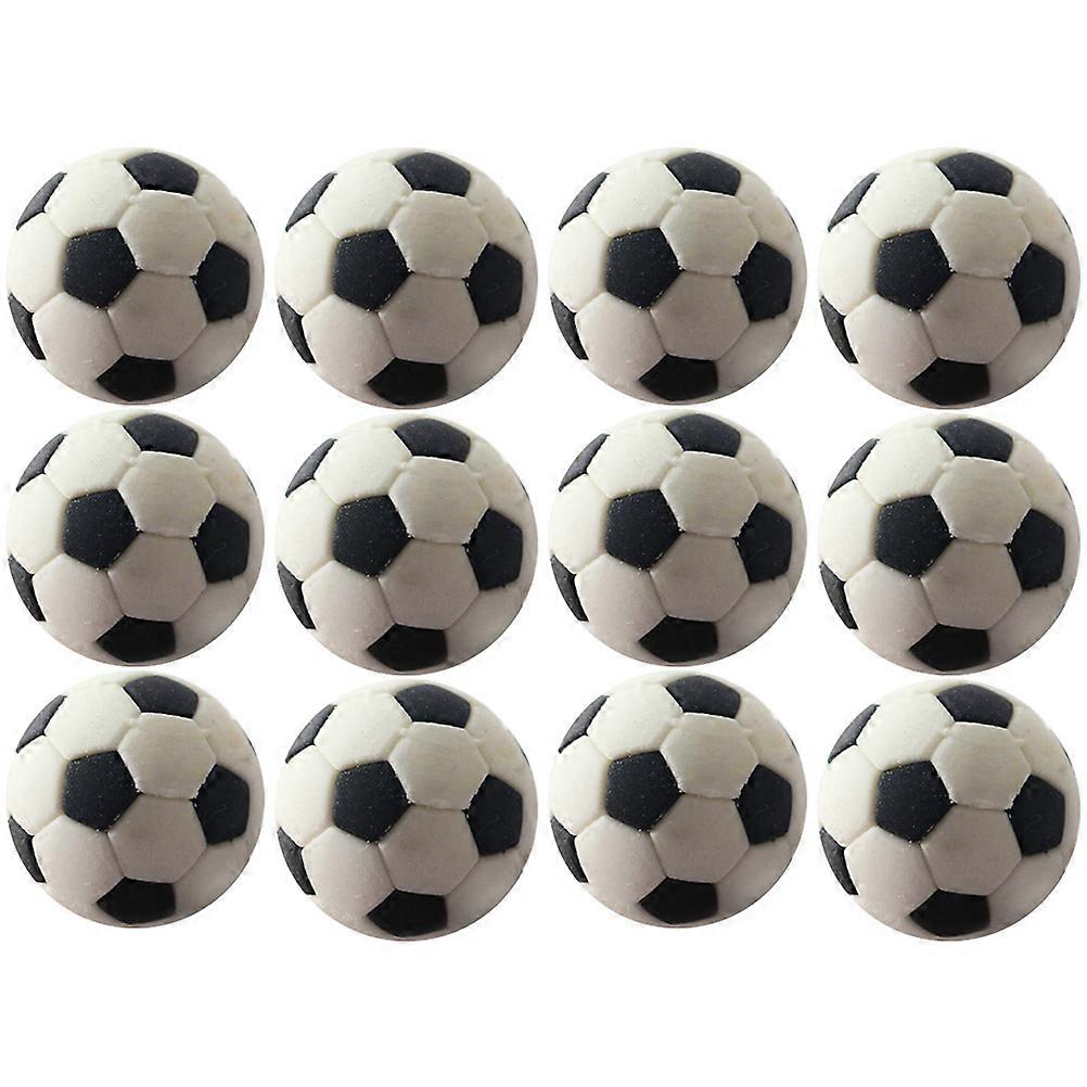 Mini Soccer Ball Dollhouse Decor with 12Pcs Durable Rubber Miniature Sports Balls