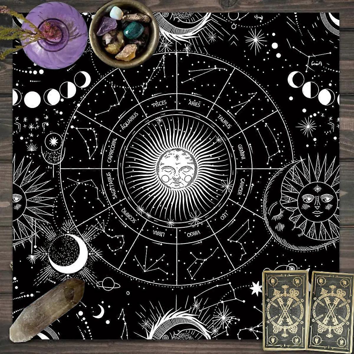 Tarot tablecloth mysterious starry sky zodiac tarot game decorative table mat card game push card decorative table mat