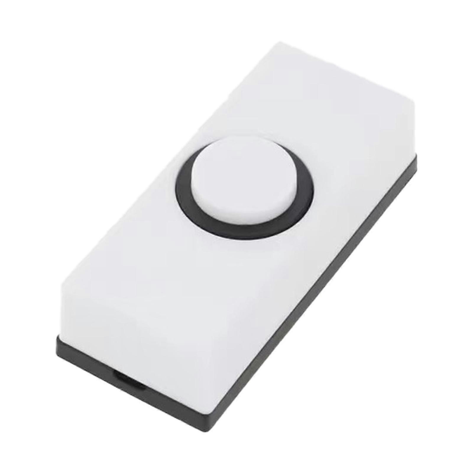 Wall Mounted Doorbell Switches Lighted Doorbell Push Button Replacement Plastic Hard Wiring Press Button Enduring  White