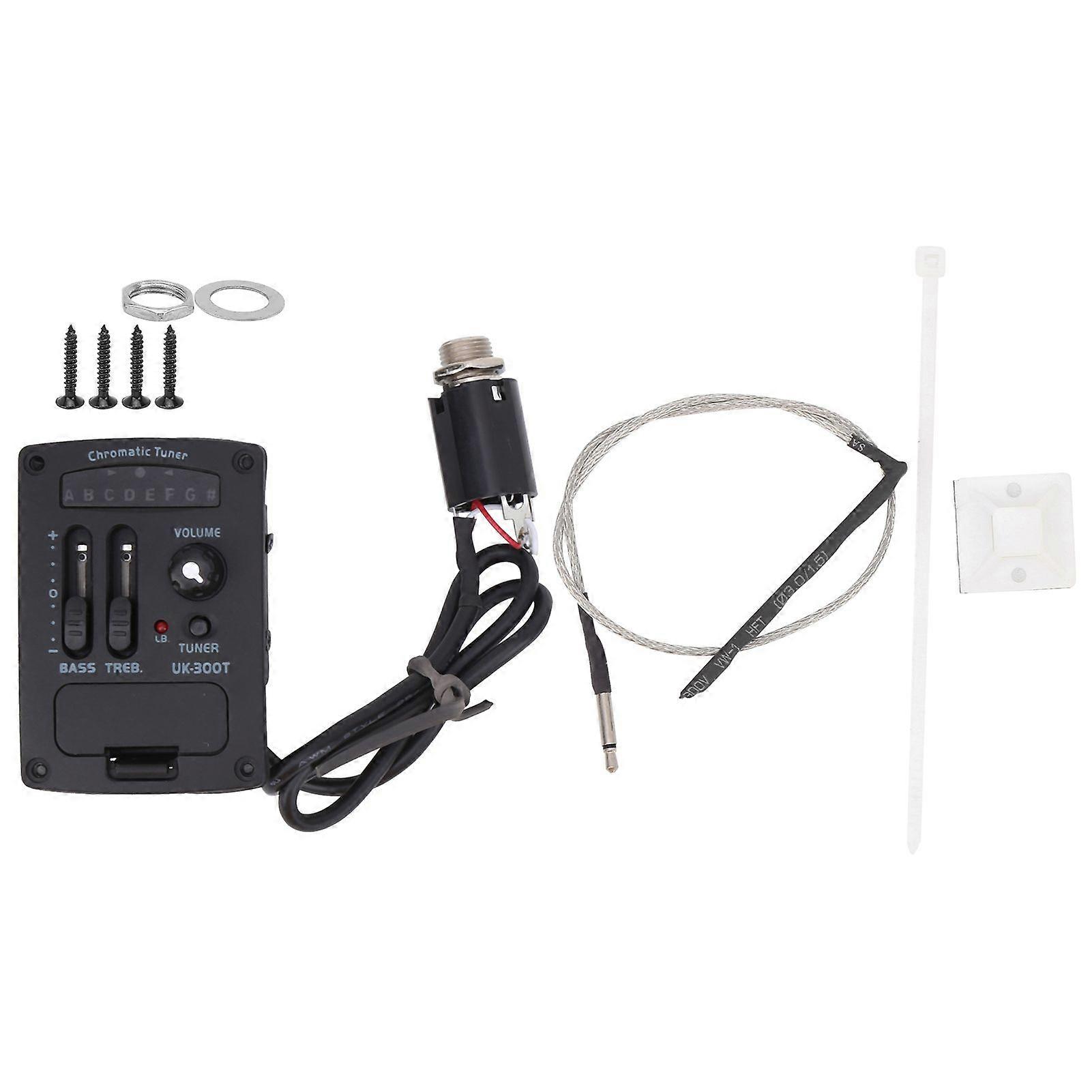 2Band EQ Pickup Ukulele Equalizer Tuner Amplifier Musical Instrument Accessories