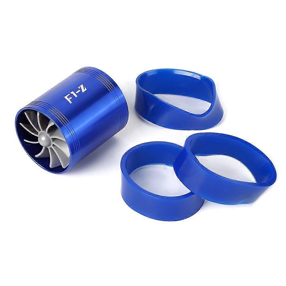 Air Intake Turbo Supercharger Dual Fan Gas Fuel Saver F1Z Auto Modification Accessory