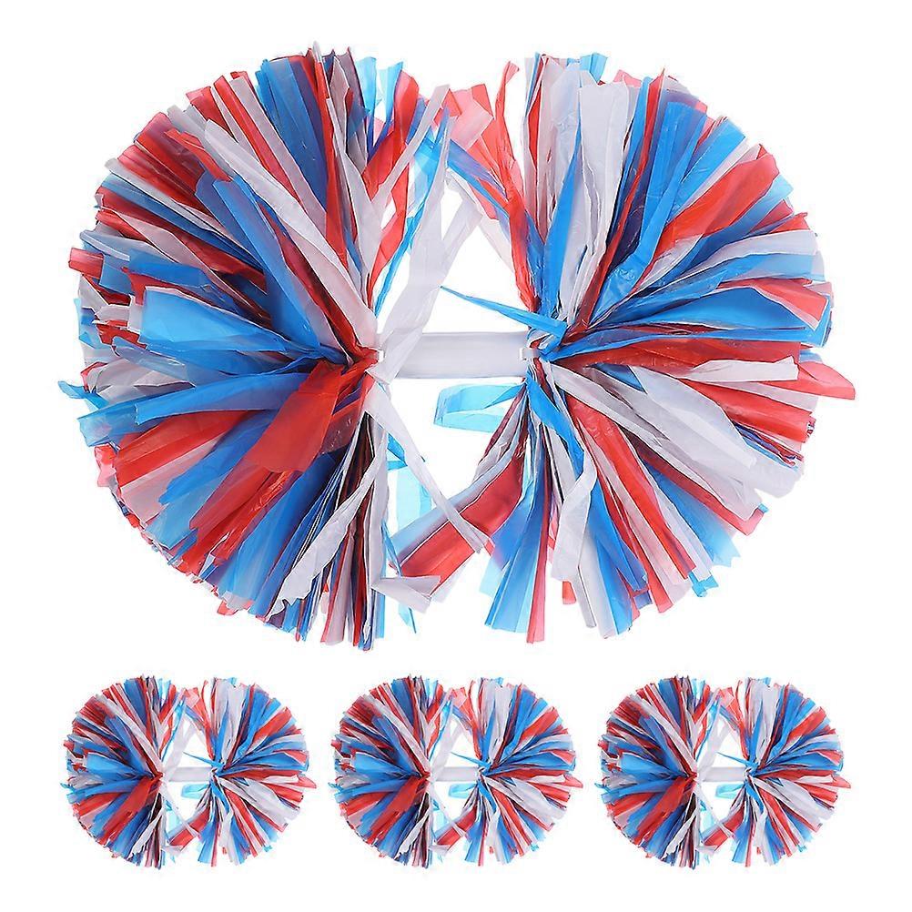 Metallic Cheer Poms Cheerleading Stuff Atmosphere Addition Youth Cheerleaders Red Round 4Pcs