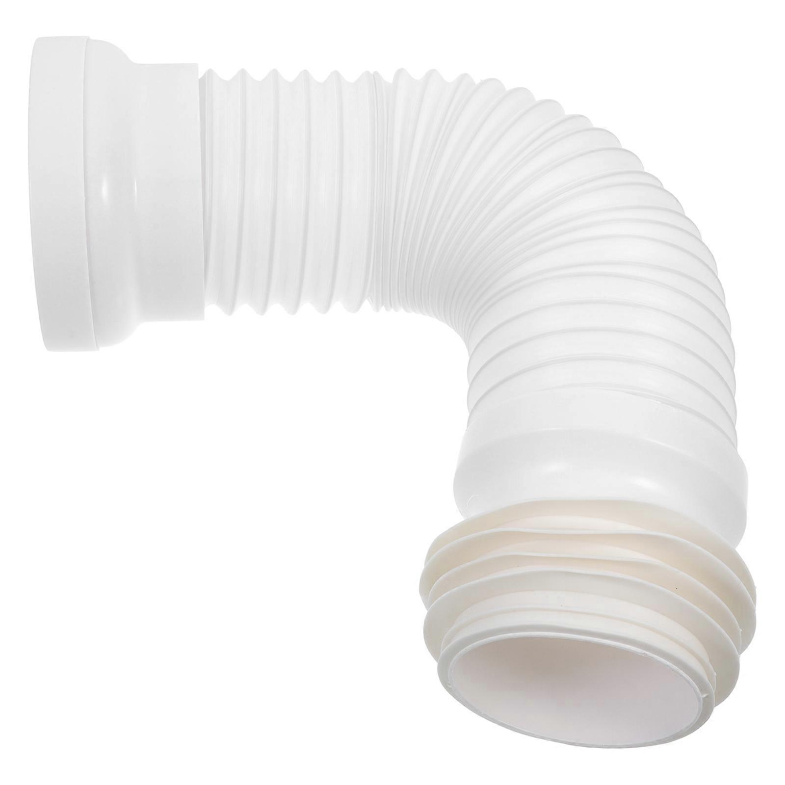 White Plastic Toilet Offset Connector Pipe for Waste Drain Use 4Pcs Set