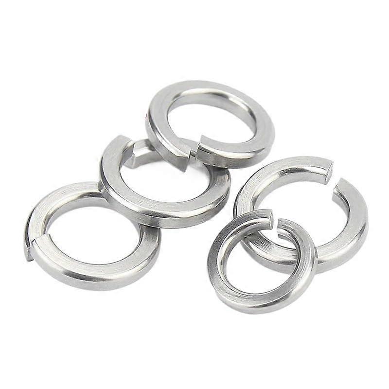 Stainless Steel Spring Split Lock Washers, Elastic Gaskets, Multiple Sizes, Pack of 10/50/100