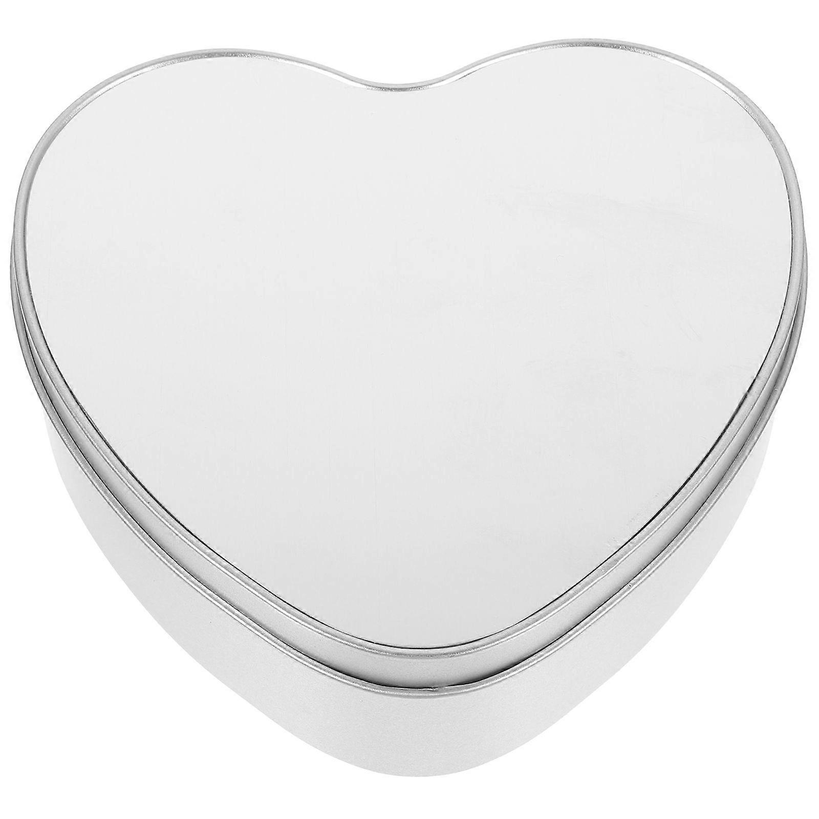 Sublimation Heart Tin Box Iron Storage Box with Lid for 4Pcs Candy Case