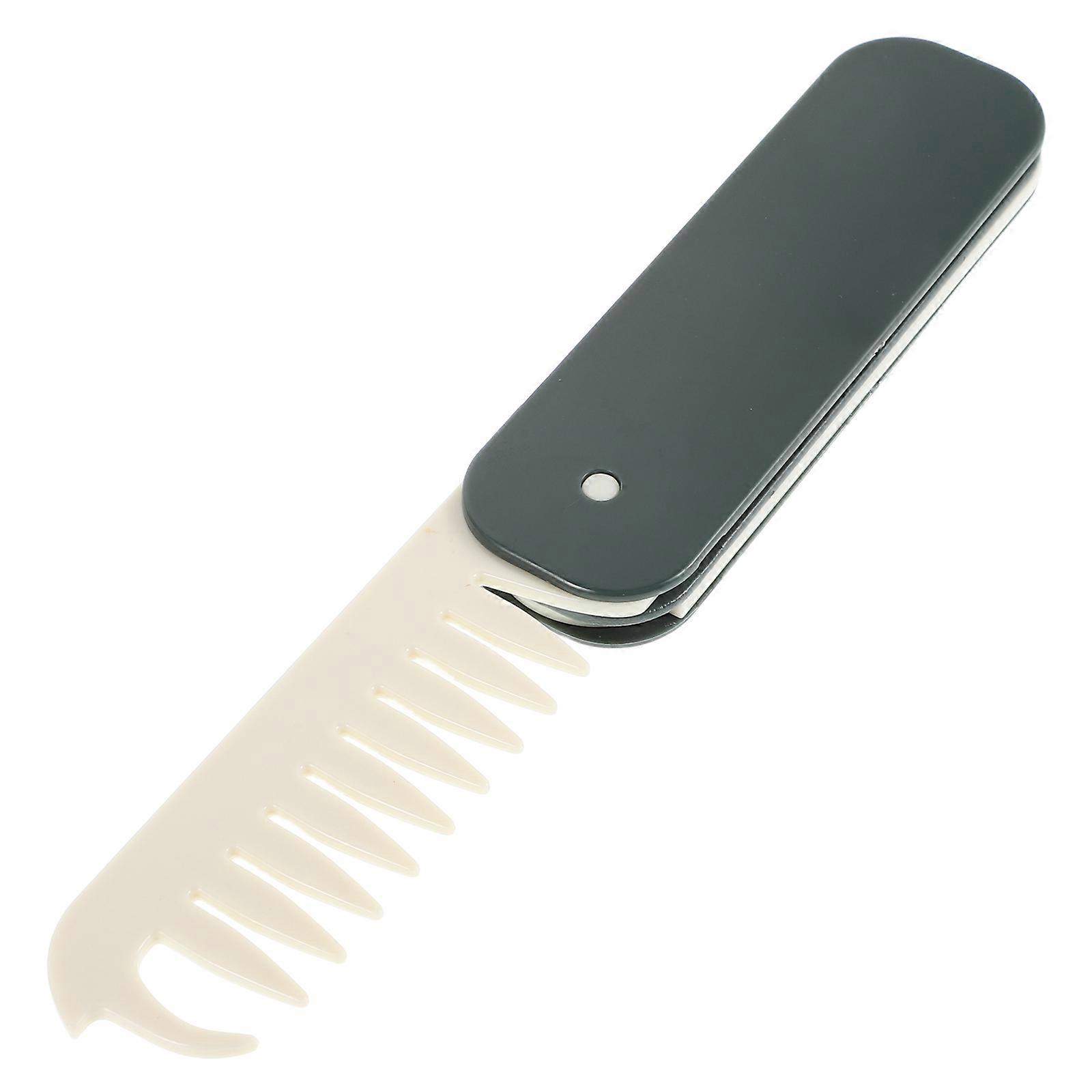 Portable Foldable Hair Comb Travel Use with Dual Tooth Design 5Pcs Set