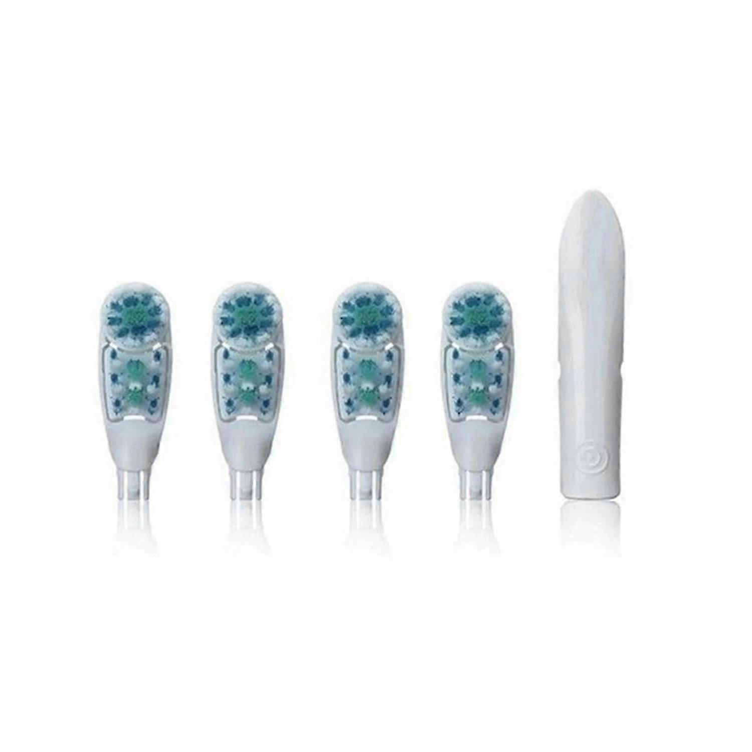 4PCS Sensitive Dual Clean Replacements Brush Heads for 3733 4732 4734 Electric Toothbrush Rotating T