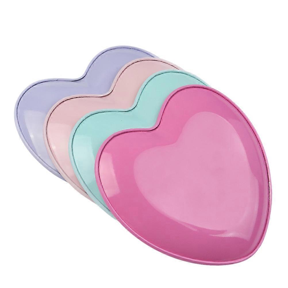 Assorted Color Storage Tray Heart Shaped Jewelry Dish For Desktop Organization 4Pcs