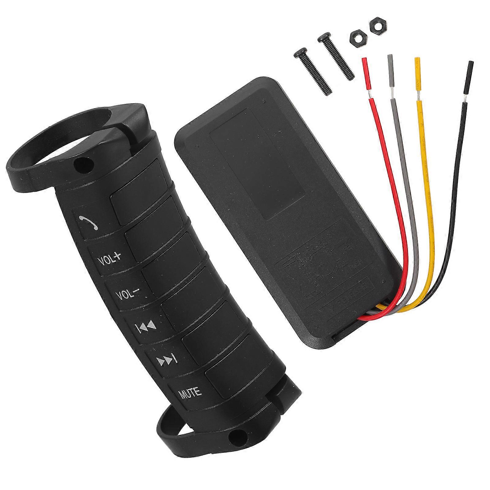 Steering Wheel Control Car Wheel Remote Controller for 3Pcs Black Plastic