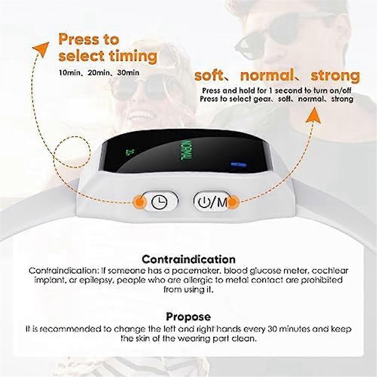 Electric EMS Sleep Aid Watch,Motion Sickness Bands,Black