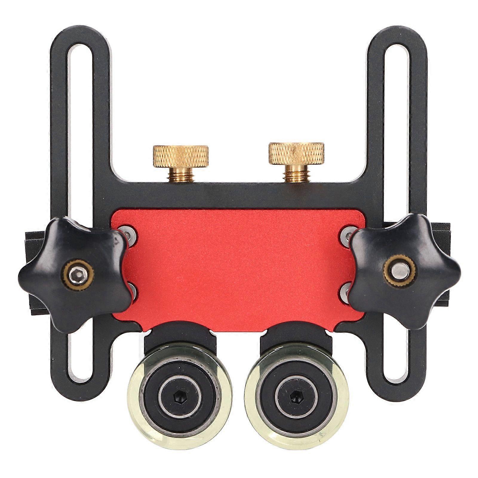 Table Saw Stock Roller Woodworking Double Wheel Sliding Feeding Guide Roller Feather Board Auxiliary Tool